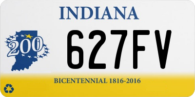 IN license plate 627FV