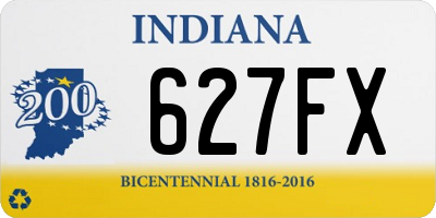 IN license plate 627FX