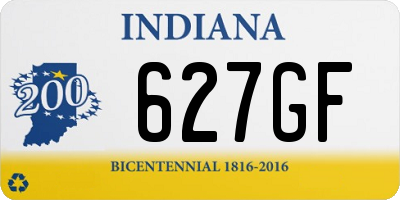 IN license plate 627GF