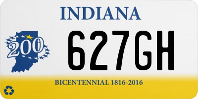 IN license plate 627GH