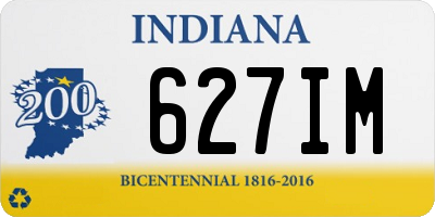 IN license plate 627IM