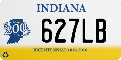 IN license plate 627LB