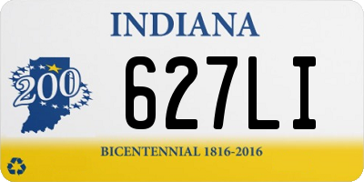 IN license plate 627LI