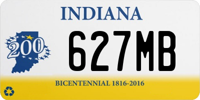 IN license plate 627MB