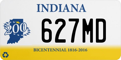 IN license plate 627MD