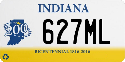 IN license plate 627ML