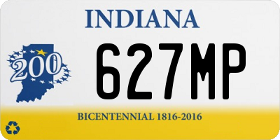 IN license plate 627MP