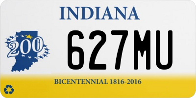 IN license plate 627MU