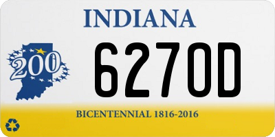 IN license plate 627OD