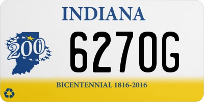 IN license plate 627OG