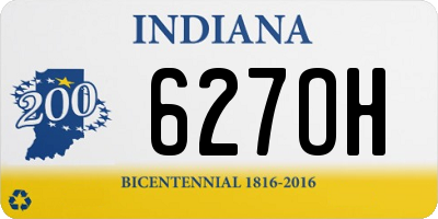 IN license plate 627OH