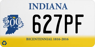 IN license plate 627PF