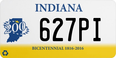 IN license plate 627PI