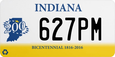 IN license plate 627PM