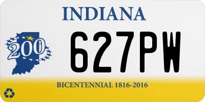 IN license plate 627PW