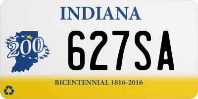 IN license plate 627SA