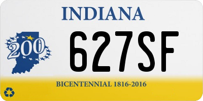 IN license plate 627SF