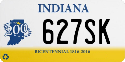 IN license plate 627SK