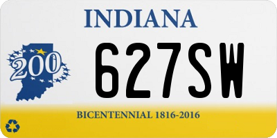 IN license plate 627SW