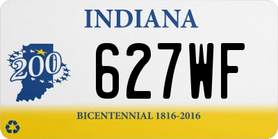 IN license plate 627WF