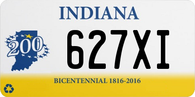 IN license plate 627XI