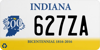 IN license plate 627ZA