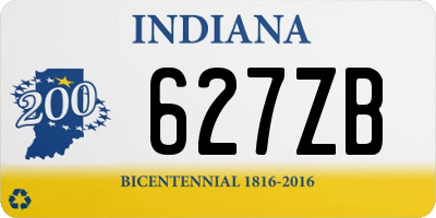 IN license plate 627ZB