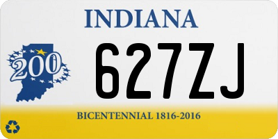 IN license plate 627ZJ