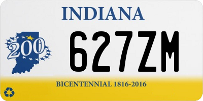 IN license plate 627ZM