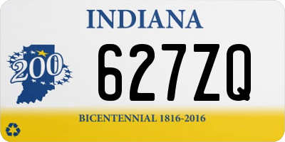 IN license plate 627ZQ