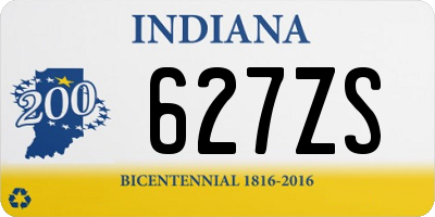 IN license plate 627ZS