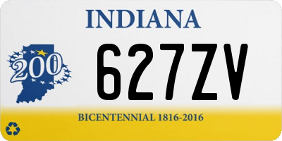 IN license plate 627ZV