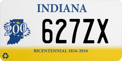 IN license plate 627ZX