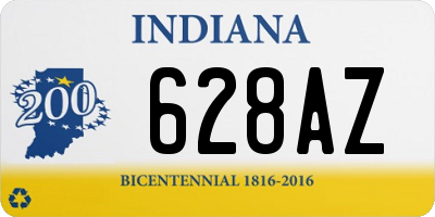 IN license plate 628AZ