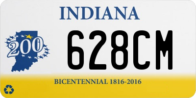 IN license plate 628CM