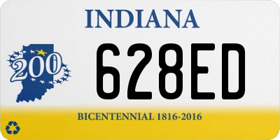 IN license plate 628ED