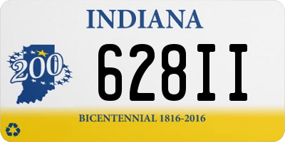 IN license plate 628II