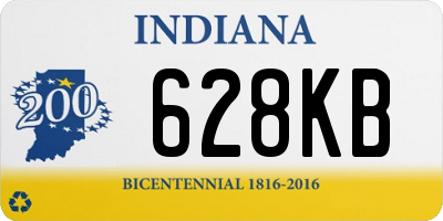 IN license plate 628KB