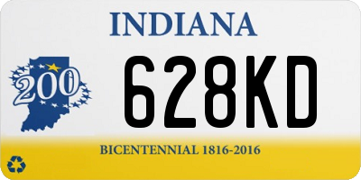 IN license plate 628KD