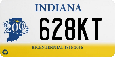 IN license plate 628KT