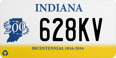 IN license plate 628KV