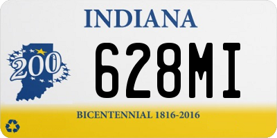 IN license plate 628MI