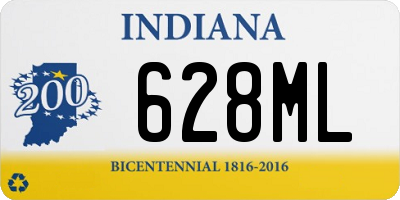 IN license plate 628ML