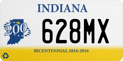 IN license plate 628MX