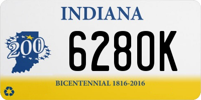 IN license plate 628OK