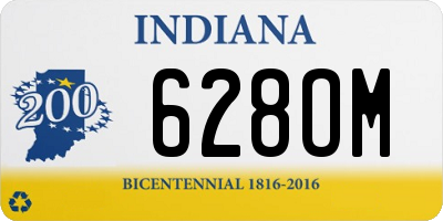 IN license plate 628OM