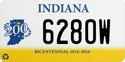 IN license plate 628OW