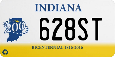 IN license plate 628ST