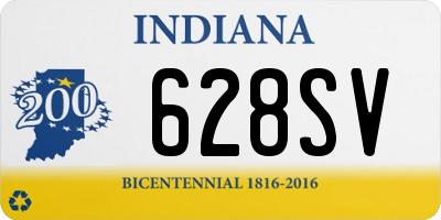 IN license plate 628SV