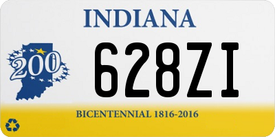 IN license plate 628ZI